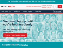 Tablet Screenshot of americahears.com